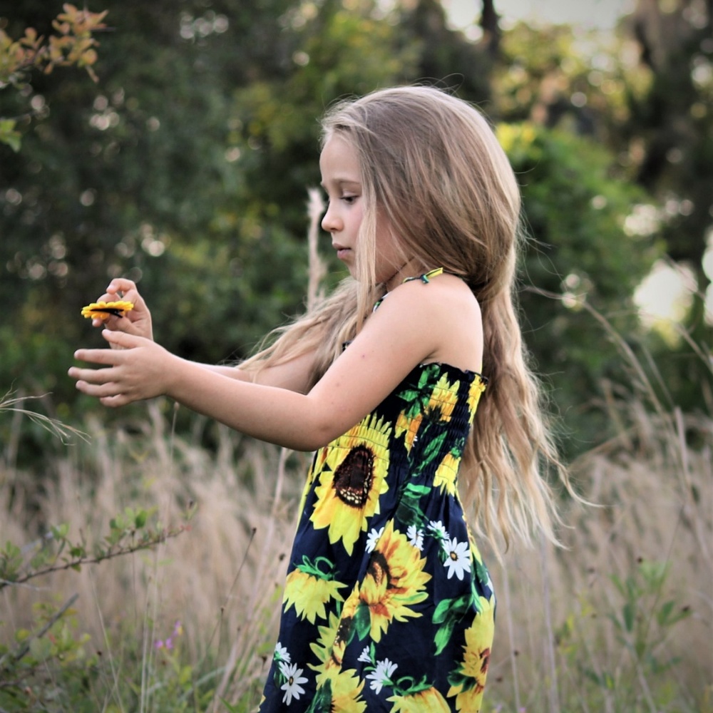Summer Cotton Dress w/lace Shorts for Girls.